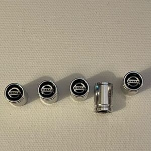 Nissan Valve Stem Caps in Silver Set of 5 NWT